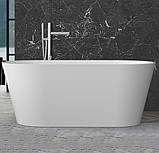 Ванна окремостояча 170х80х58 см акрилова Insana Jetta WB овальна з сифоном і ніжками, фото 2