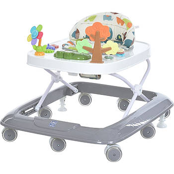 Ходунки BAMBI дитячі (музика, світло, регулювання висоти, стопер) M 6134-11 Сірі