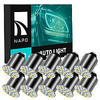 Комплект світлодіодних ламп NAPO LED 1156-3014-22smd P21W 1156 BA15S колір світіння білий 10 шт