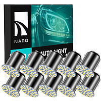 Комплект світлодіодних ламп NAPO LED 1157-3014-22smd P21/5W 1157 BAU15S колір світіння білий 10 шт