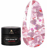 Глітер для дизайну F.O.X gel-polish Glow Glitter Love edition 013 5 мл