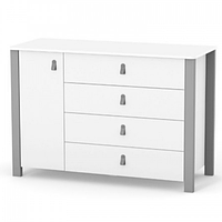 Комод Монако білий/графіт 120 см