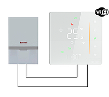 Wi-Fi терморегулятор для котла (газового та електричного) Ecoset PWT 006 (3А) з датчиком температури підлоги 3м