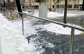 Огорожі безригельні з нержавіючої сталі для адміністративних об'єктів