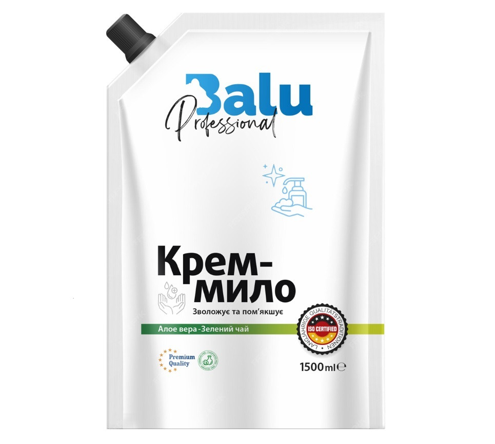 Крем-мило Balu Алое вера - Зелений чай 1500 мл, фото 1