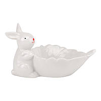 Підставка "Білий лист" 11 см, колір білий (кераміка)