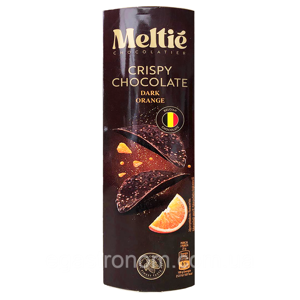 Чипси шоколадні з апельсоном Мелті Meltie dark orange 125g 16шт/ящ (Код: 00-00017363), фото 1
