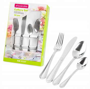 Набір столових приборів Kamille KM-5237R з нержавіючої сталі, 24 предмети.