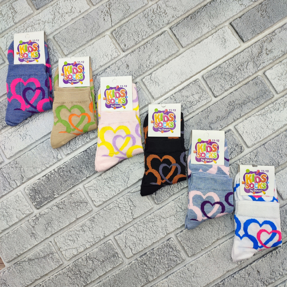 Шкарпетки дитячі середні весна/осінь р.11-12 малюнок асорті Kids Socks by Dukat 30037807