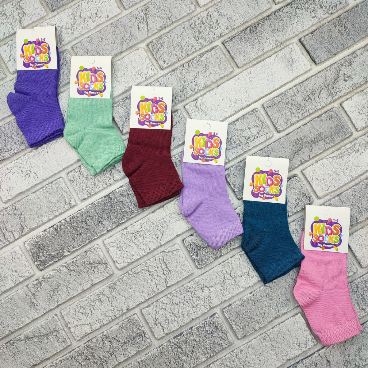 Шкарпетки дитячі середні весна/осінь р.5-6 однотонне асорті Kids Socks by Dukat 30039307