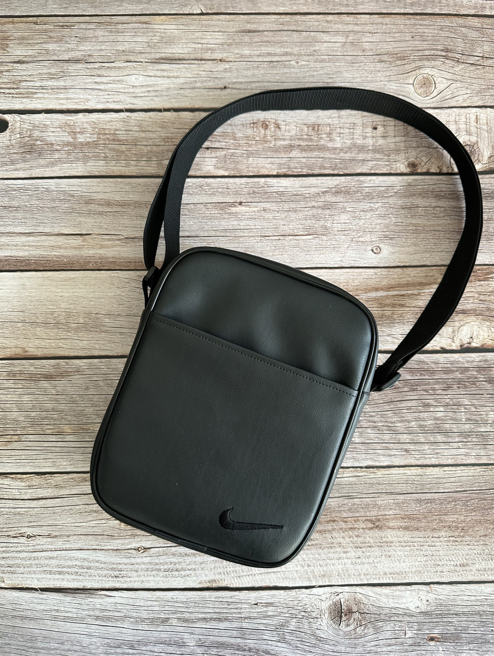 Шкіряна чоловіча сумка на плече Найк барсетка Nike шкіра чоловіча, фото 1