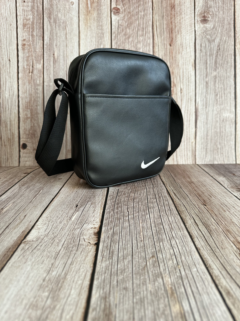 Барсетка Nike шкіряна чоловіча сумка через плече найк шкіра, фото 1