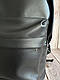 Шкіряний рюкзак міський чоловічий портфель жіночий для ноутбуку колір чорний, фото 6