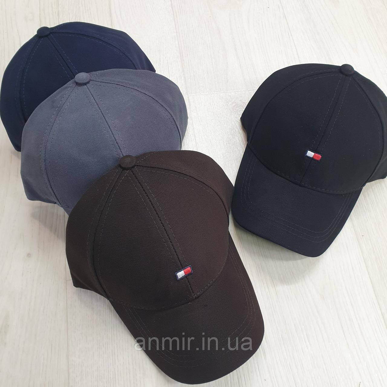 Демісезонна бейсболка чоловіча TOMMY котон розмір 56-61, колір мікс