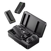 Ulanzi A100 Бездротовий петличний мікрофон подвійний для телефона з роз'ємом USB Type-C, для камери 3.5mm