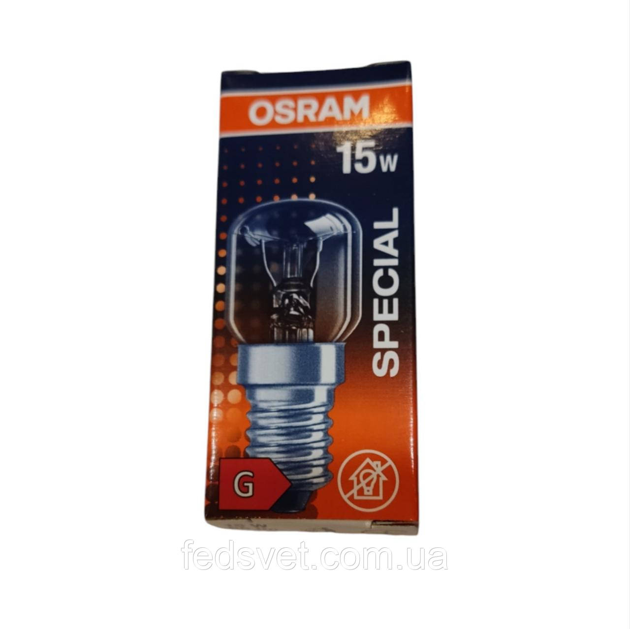 Лампа розжарювання для духовок OSRAM 15W 220V 85lm 6500K E14 DIM 50x22mm 300°C