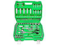Набір інструментів 1/2"&1/4" 108од. на 2 трещітки у кейсі, головки 4-32 мм та біти INTERTOOL ET-6108SP