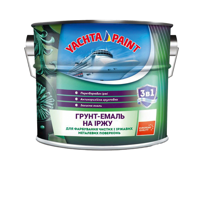 Грунт-емаль 3 в 1 Жовтий 2.8 кг Yachta Paint
