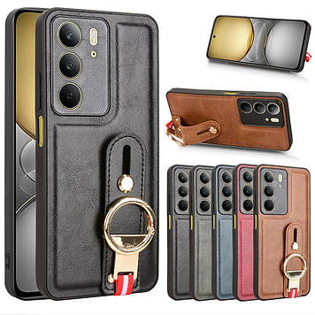 Чохол на Realme C75 бампер захисний протиударний зі шнурком на шию "LEATHER-RING"