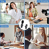 Бездротовий петличний мікрофон K8 з адаптером Lightning-Type-C Чорний, фото 5