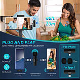 Бездротовий петличний мікрофон K8 з адаптером Lightning-Type-C Чорний, фото 6