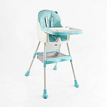 Дитячий стільчик для годування стільчик крісло для годування Toti 80907 зі знімним столиком і м'яким чохлом металевий
