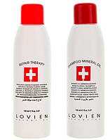 Шампунь і маска Lovien для пошкодженого волосся 150 мл Shampoo Mineral oil and Mask repair Therapy 150ml