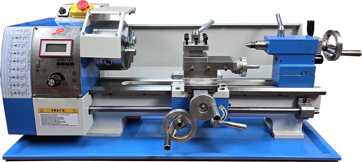 Токарний верстат для металу JPAuto Industrial WM210V 900w 210х400