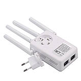 Підсилювач сигналу Wi-Fi 300 Mbps, 4 антени, 9Q Репітер, розширювач зони покриття, 2.4 GHz, фото 5