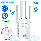 Підсилювач сигналу Wi-Fi 300 Mbps, 4 антени, 9Q Репітер, розширювач зони покриття, 2.4 GHz, фото 9