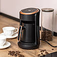 Кавоварка електрична 250 (мл) електротурка Sokany для дому та офісу 600 Вт Чорна Lugi, фото 7