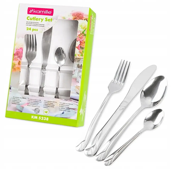 Набір столових приборів Kamille KM-5238R з нержавіючої сталі, 24 предмети.