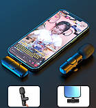 Бездротовий петличний мікрофон K9 Wireless Lavalier Microphone перехідниками з адаптером Lightning TypeC, фото 10