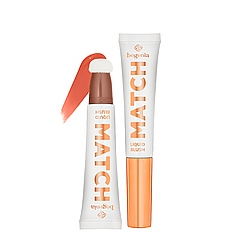 Рум'яна для обличчя рідкі Bogenia Match Liquid Blush (BG636), 001 Персикові