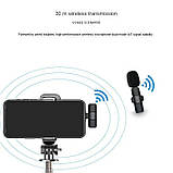 Комплект петличних мікрофонів K9+ Wireless Lavalier Microphone з перехідниками Lightning Type-C Чорний, фото 8