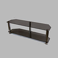 Тумба ТВ зі скла 1100х350х374 Commus Меридіан New Mini bronza-chr