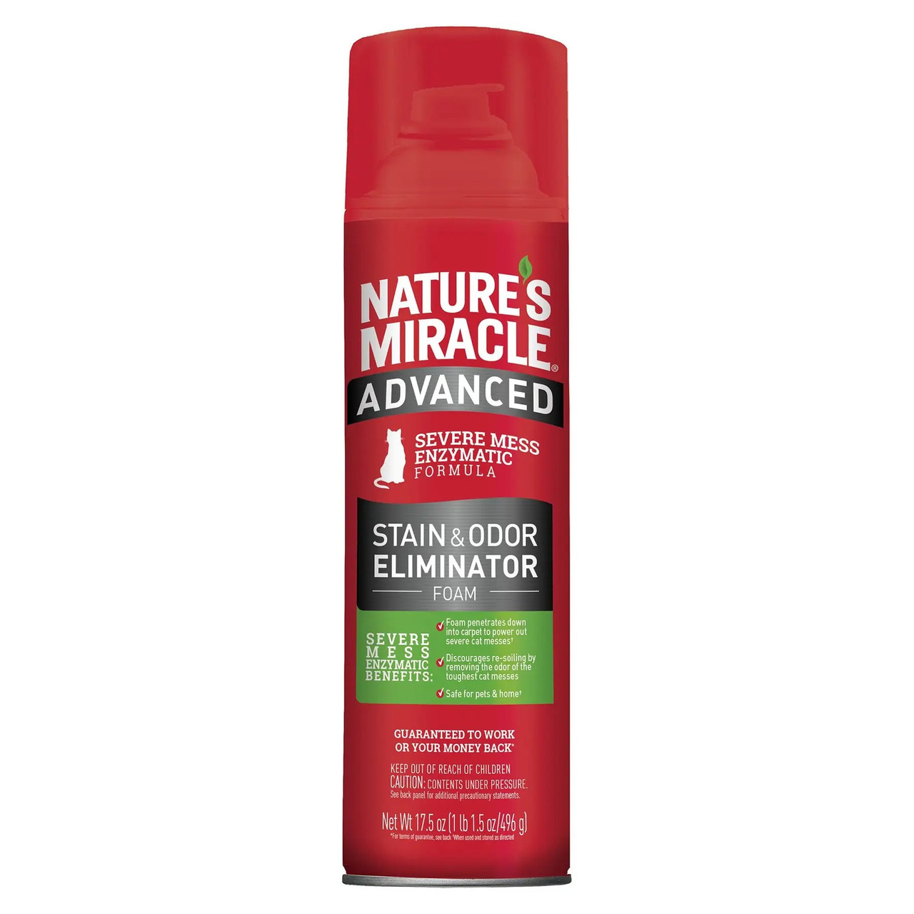 Піна Nature's Miracle Advanced Stain and Odor Eliminator для усунення плям та запахів котів з посиленою формулою 518мл, фото 1