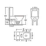 Унітаз-компакт Mixxus STYLE-0403-R 620х360х800mm, система змиву RIMLESS (MI6727), фото 7