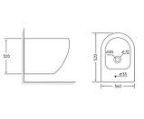 Біде підвісне Mixxus ELLIPSE-0502 520x360x320mm (MI6714), фото 6