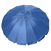 Торгова кругла парасолька 2.5 м із клапаном, 16 спиць, пляжна садова однотонна парасолька зі срібним напиленням, фото 5