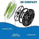 Диск здоров'я з еспандерами для талії, гімнастичний тренажер для схуднення з масажною поверхнею зелений, фото 4