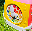 Музичний автобус розвиваюча дитяча іграшка казки пісні вірші українською сортер шестерні годинник барабан, фото 7