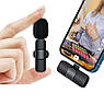 Комплект петличних мікрофонів K11 Wireless Lavalier Microphone з перехідником Lightning Чорний, фото 4