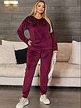 Костюм велюровий зі стразами в кольорах 8403, фото 6