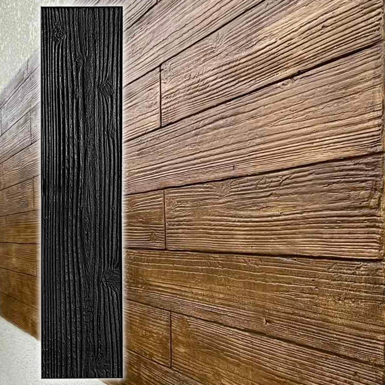 Штамп для бетону та штукатурки «Дошка №2 (із сучками)» 800х180 мм (~0,15 м²); гнучкий гумовий відбиток із ручками, фото 1