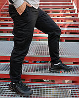 Повседневные однотонные мужские карго штаны прямые демисезонные джоггеры - брюки коттон с накладными карманами