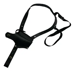 Кобура оперативна ПМ шкіряна з відділом під магазин Чорна