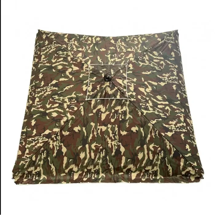 Торгова прямокутна парасолька 3*3 м з клапаном і напиленням (чорний метал) колір камуфляж