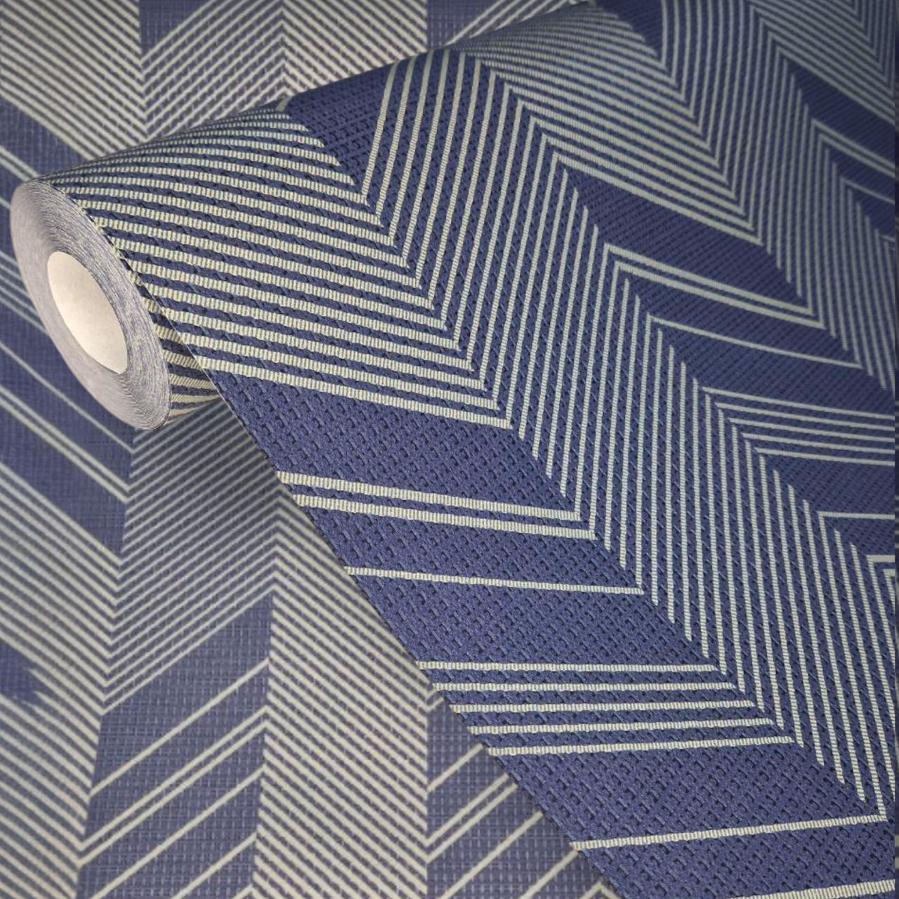 Шпалери вінілові флізелінові 10.05×1.06 м Marburg 30857, сині з сірим в спальню, коридор, зал, вітальню, кімнату, фото 1