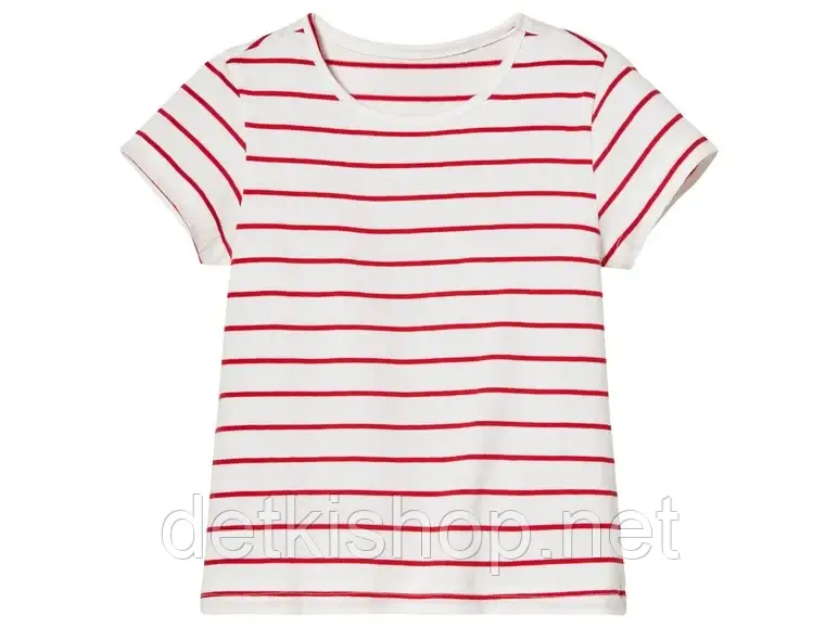 Літня футболка в червону смужку для дівчинки Lupilu 116